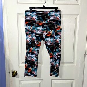 Odoeos Colorful Abstract Yoga Leggings XL